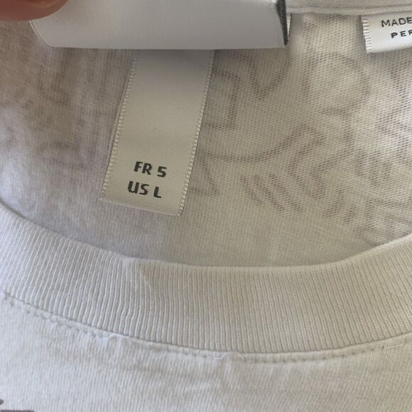 Lacoste X Keith Haring Unisex Shirt Size Large White Black Design Alligator Logo - Picture 8 of 10